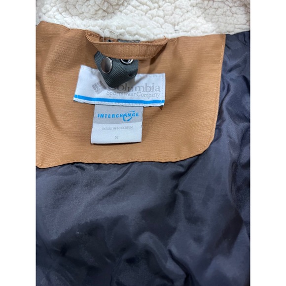 Columbia Interchange Jacket Women's Tan Sherpa Hooded Parka Size S - Picture 5 of 5